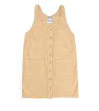 New Jungmaven Jumper Dress Oat Milk Hemp Organic Cotton Beige Romper Large NWT