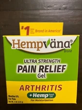 Hempvana Ultra Strength Pain Relief Gel Arthritis + Hemp Seed Oil 4 OZ