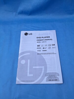 LG DVD Player LDA-511 Progressive Scan 1080I Up-Conversion Dolby Digital Silver