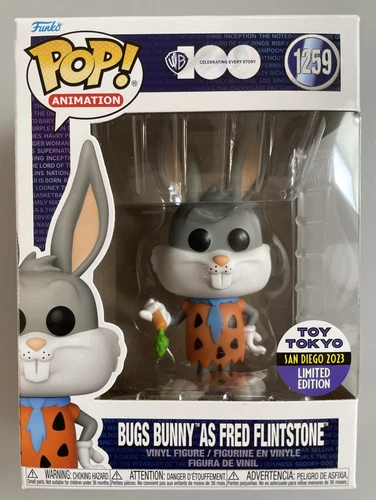 Funko Pop Bugs Bunny as Fred Flintstone SDCC Toy Tokyo Exclusive Looney Tunes