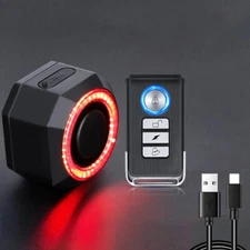 Light Alarm Brake-Sensing Taillight Remote Control Motorcycle Alarm Security 