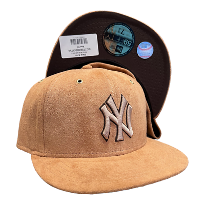 New Era New York Yankees 59FIFTY Fitted Hat Cap Wheat Suede Pack
