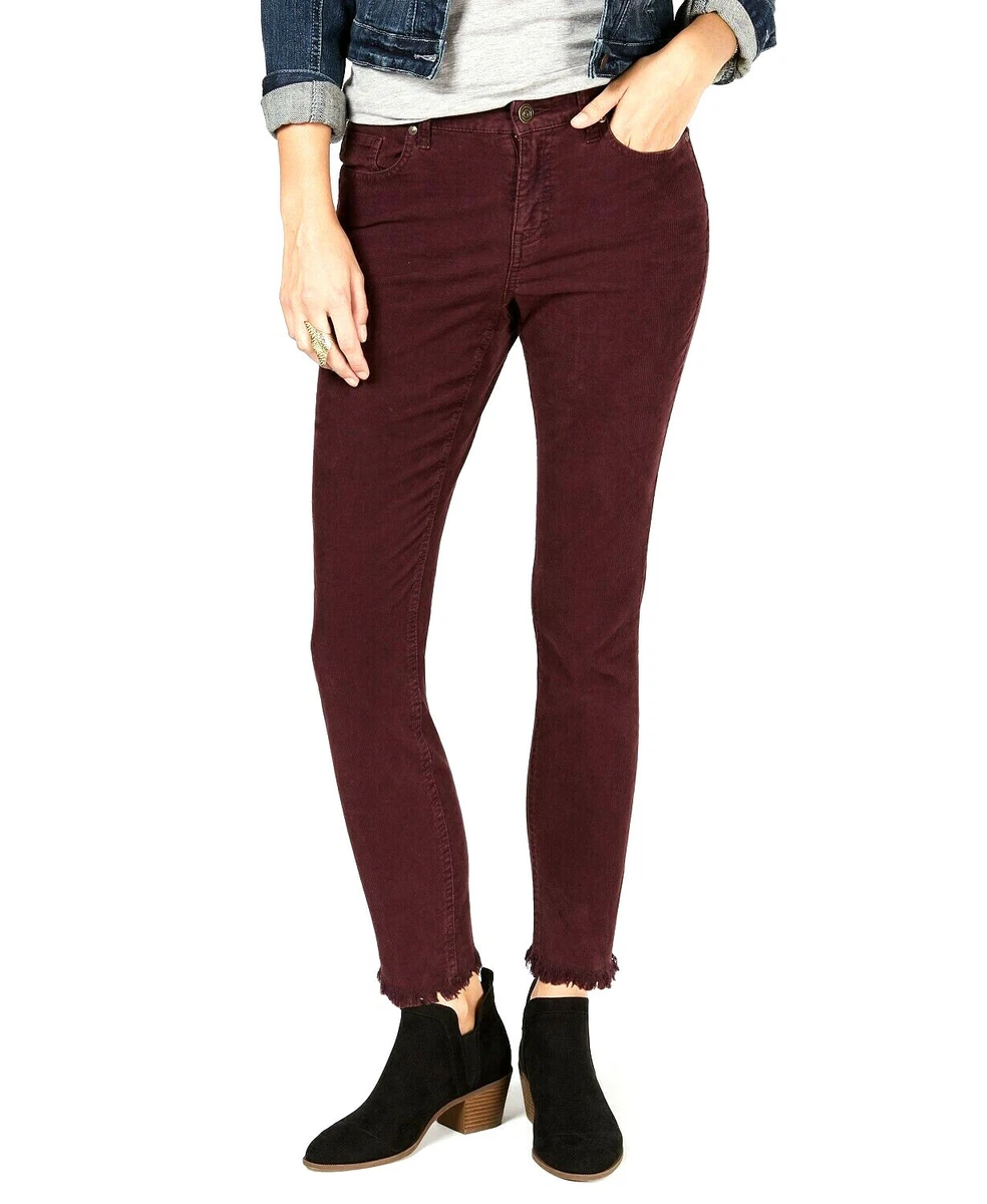 Style Co. Women s Berry Frayed Corduroy Ultra Skinny Pants Petite Size 6P 49
