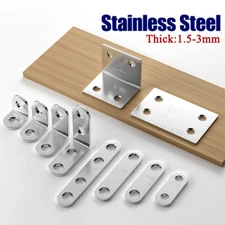 Stainless Steel Corner Shelf Brackets Hardware Braces Fixing Clip for Cabinet