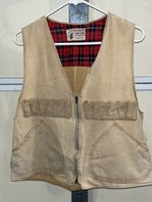 Revelation Vintage Hunting Clothing Canvas Zip Up Sleeveless Vest Size Medium M