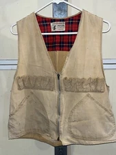 Revelation Vintage Hunting Clothing Canvas Zip Up Sleeveless Vest Size Medium M