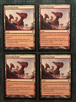 4x Teetering Peaks - Magic the Gathering MTG - Zendikar - MP
