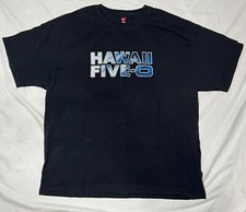 Hawaii Five O "Filmed in Hawaii" Y2K T Shirt Mens XL Black official tee 5-0 5-O