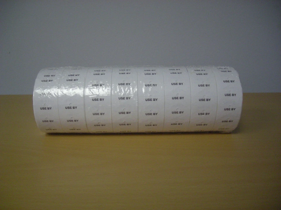 TOWA Motex Labels 1 LineWhite Use by Labels for one Line Up to 8 character Free ship