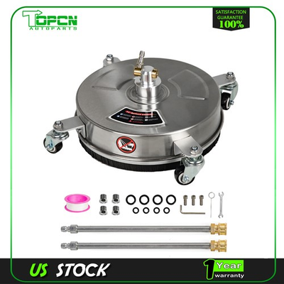 #ad 13quot; Stainless Steel Surface Cleaner Attachment Pressure Washer 4 Wheel $65.98