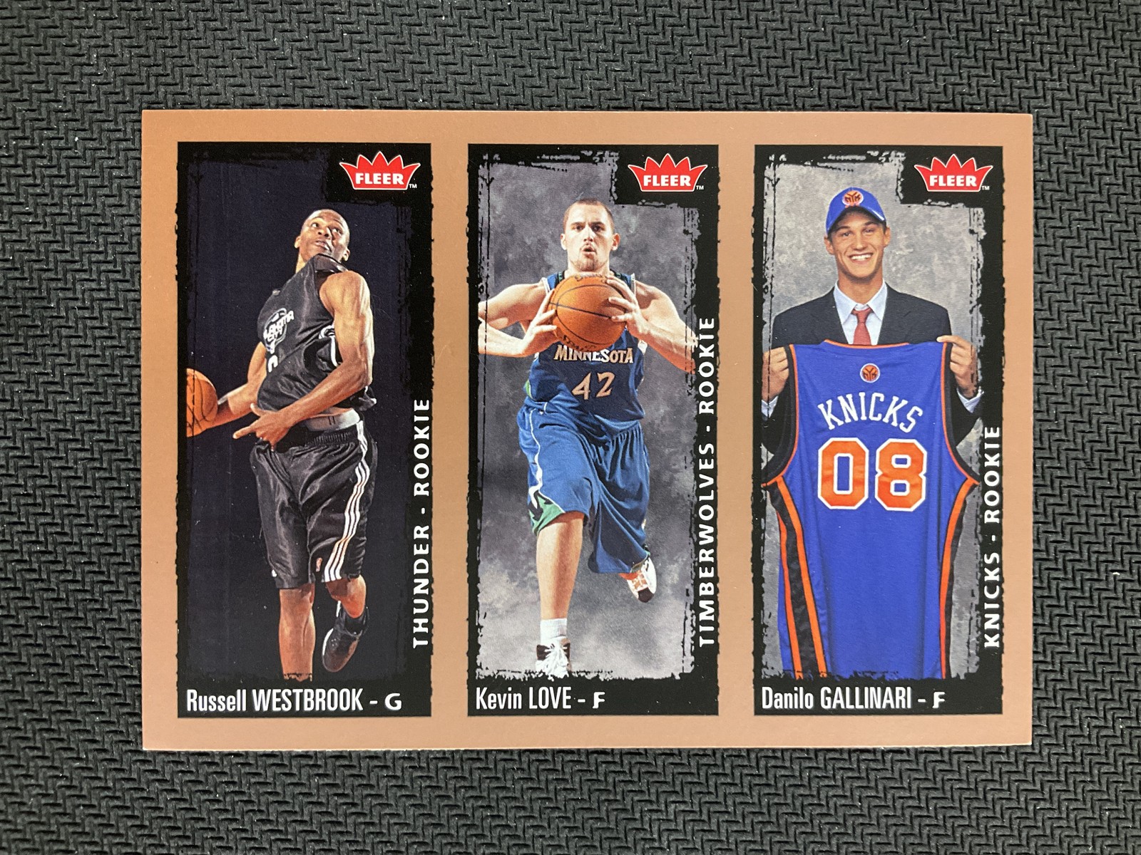 2008-09 Fleer #237 Danilo Gallinari / Kevin Love / Russell Westbrook Knicks