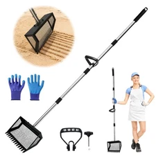 2-in-1 Chicken Poop Scooper & Rake,Chicken Coop Scoop with 304 Stainless Stee...