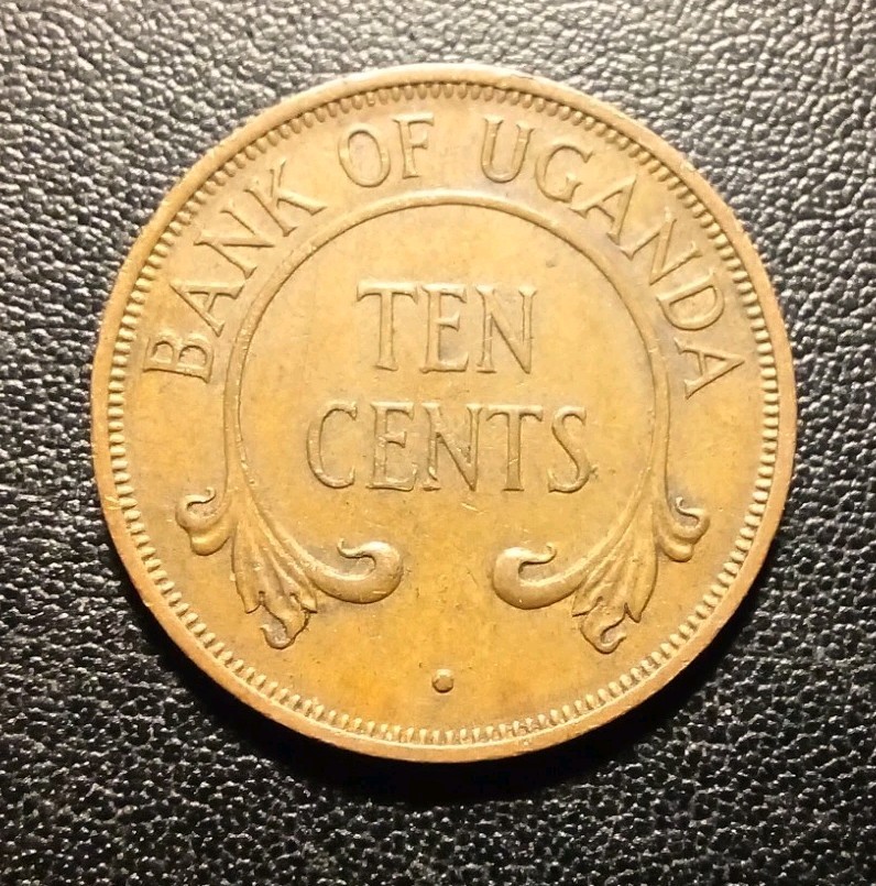 1968 Uganda 10 Cents Coin