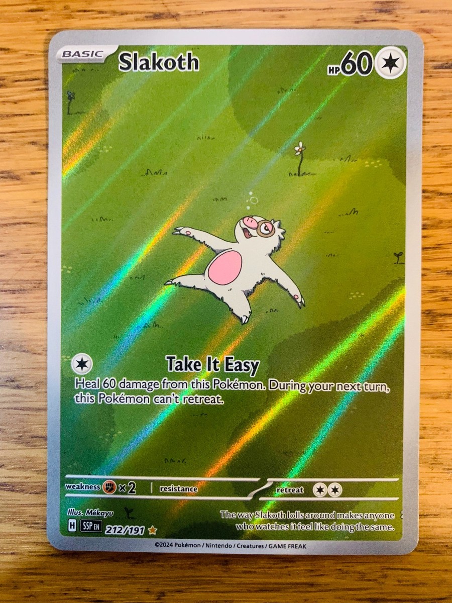 NEAR MINT! Slakoth (212/191) Surging Sparks Illustration Rare Pokemon Card!  | eBay UK