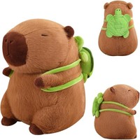 Kuscheltier Capybara 23 Cm PlüSchtier Mit SchildkröTenrucksack Geschenk Kinder
