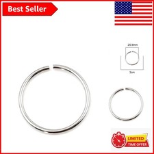 Versatile 100-Piece Stainless Steel Jump Rings 30mm, Perfect for Jewelry Repair