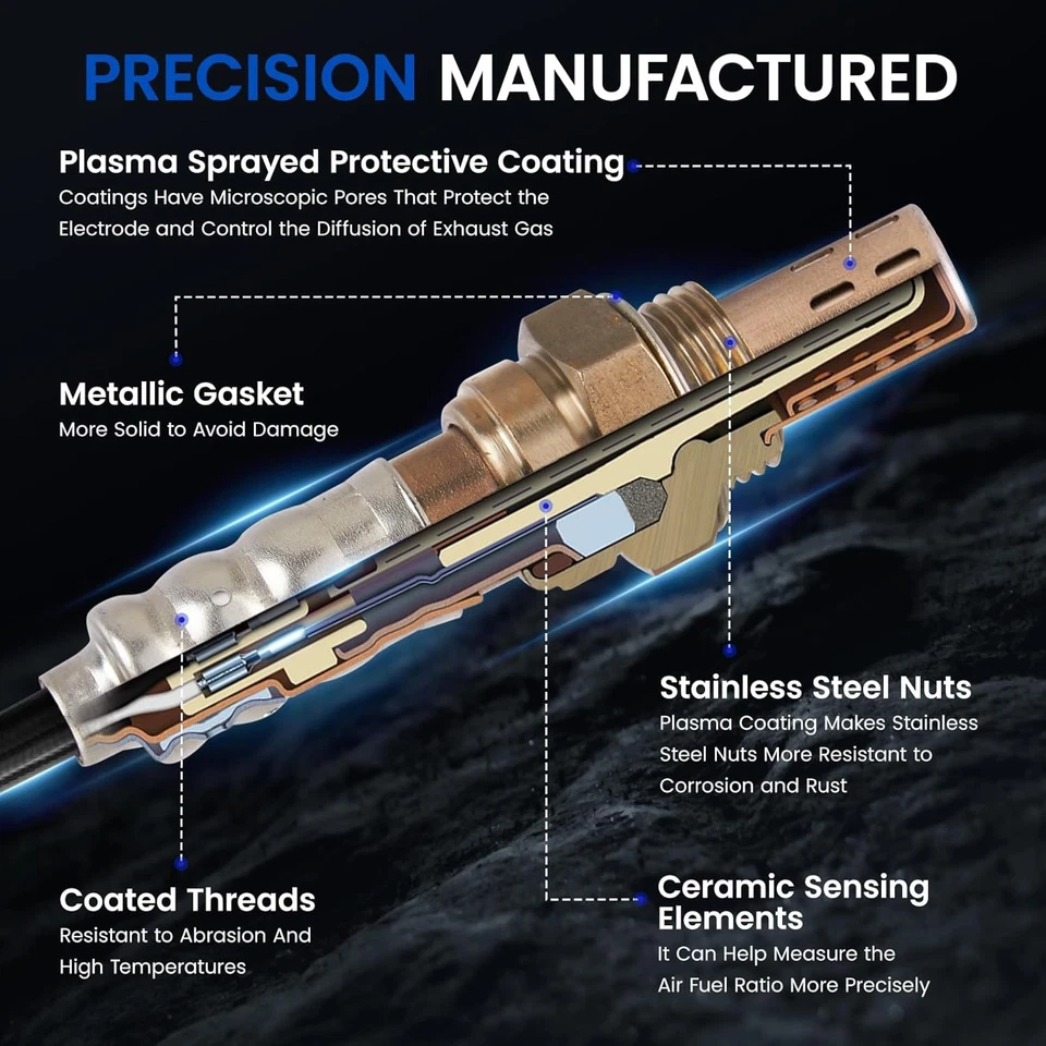 Oxygen Sensors For Chrysler Crossfire V6-3.2l 2004-2008 UP & Downstream Foto 2 de 4