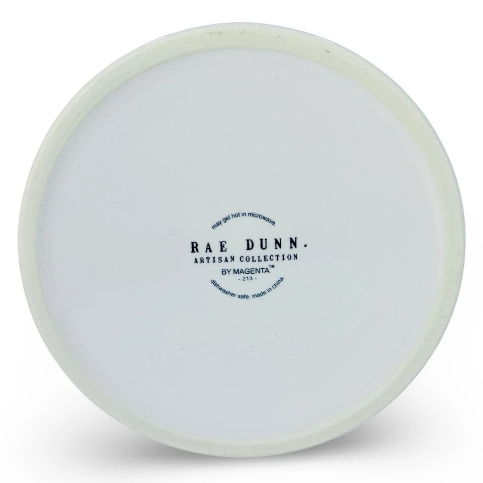 Rae Dunn “PAWS OFF” 6" Perro Cachorro Gato Comida Mascota Tazón de Agua Plato Gris Interior Foto 3 de 3