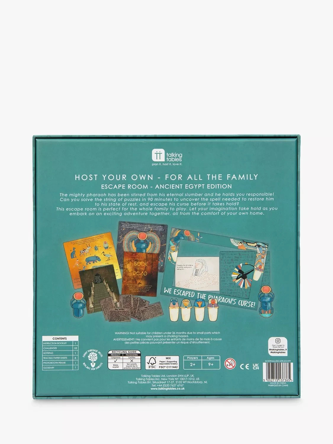 Talking Tables: Host Your Own Escape Room Ancient Egypt Edition - NEW, SEALED