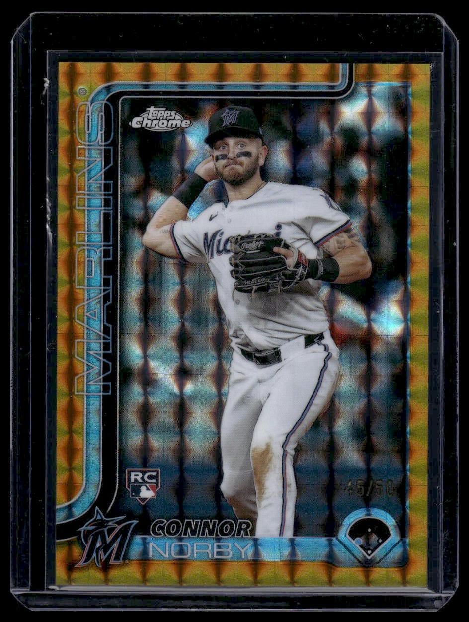 2025 Topps Chrome #199 Connor Norby Gold Geometric Refractors #/50