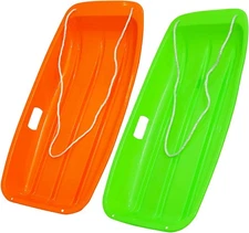 Toboggan Snow Sled for Adult and Kids-Durable Cold Resistant Flexible Design,Fit