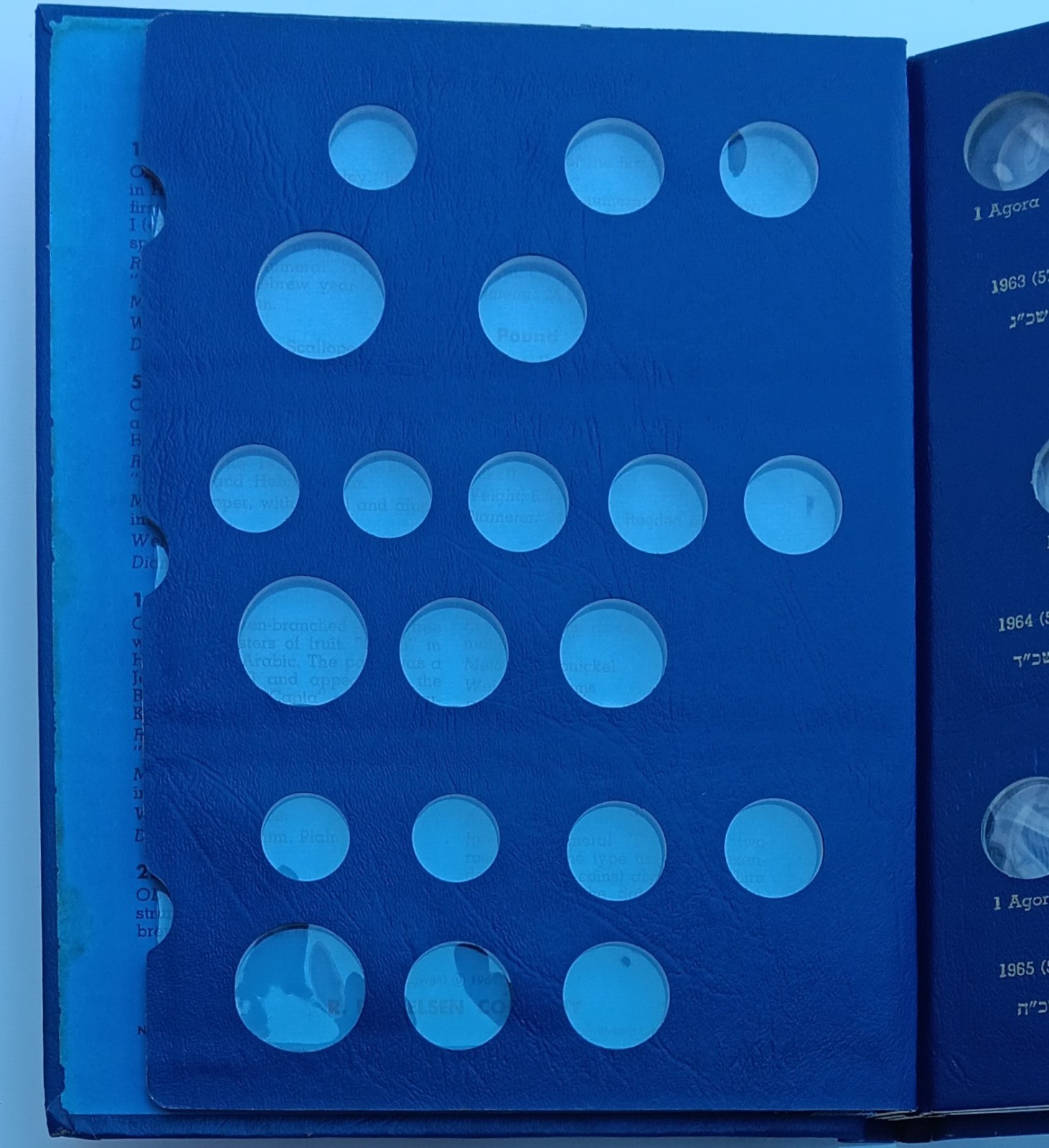 R. P. Nielsen Whitman 1960-1968 Israel Agorot - Pound Series 1 I-100 Coin Album