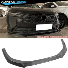 Fits 23-25 Honda Accord 11th V3 Front Bumper Lip Spoiler Carbon Fiber Print ABS