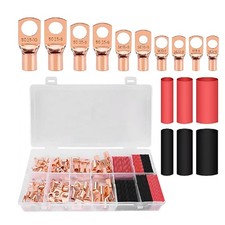 150Pcs Battery Cable Ends 74 Pcs Battery Terminal 76Pcs Heat Shrink Tubing4169