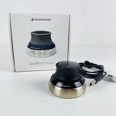 3Dconnexion SpaceMouse Compact 3D-Maus Optisch USB Schwarz Silber 2 Tasten Top