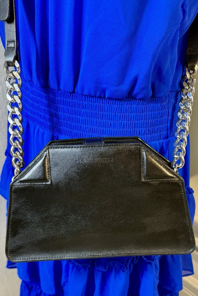 😎😎😎BOLSA FEMININA HALSTON Heritage preta antracite tiracolo couro MH2859 L4 - Imagem 4 de 4