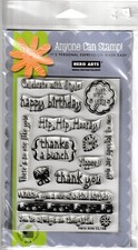 Hero Arts Clear Stamps Birthday and Thank You Sentiments