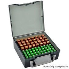 Battery Storage Organizer Holds 72 AA AAA Batteries Box Case Home Drawer Dispens