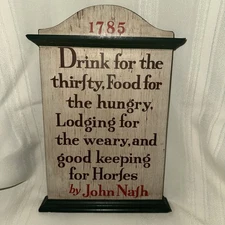 Primative Tavern Signs Of Early America Wood By Yorkraft “Drink For The Thirsty”
