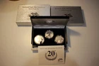 2006 American Eagle 20th Anniversary Silver 3 Coin Set Box/ COA - Nice Coins