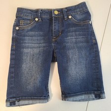 Levi  s Signature Blue Denim Jean Bermuda Shorts Girls Size 6x Regular Adjustable