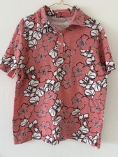 Goodfellow  Co Men's Coral Floral Polo Shirt 100 Cotton - LARGE -