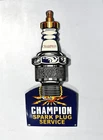 Vintage Champion Spark Plug Service Sign Porcelain Station Gas Oil Garage 8x18
