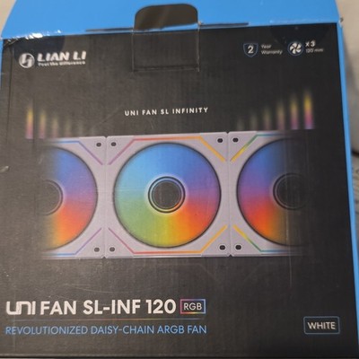 Lian Li UNI FAN SL-INFINITY 120mm RGB Triple Pack White UF-SLIN120-3W