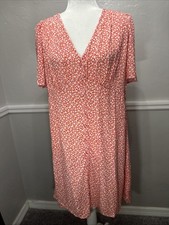 NWT Old Navy 100% Cotton                      Orange Floral  Short Dress, Size L
