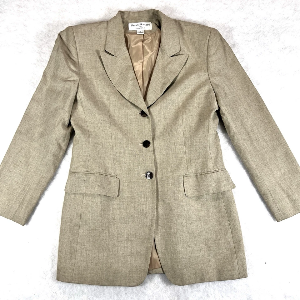 Vtg 90s Womens 2PC Skirt Suit Sz 10 Natural Fiber Lined Career  USA Rena Rowan - Image 3 of 4