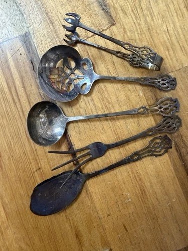 chippendale Lunt  Sterling Silver Hostess Serving Set 100 Years Old