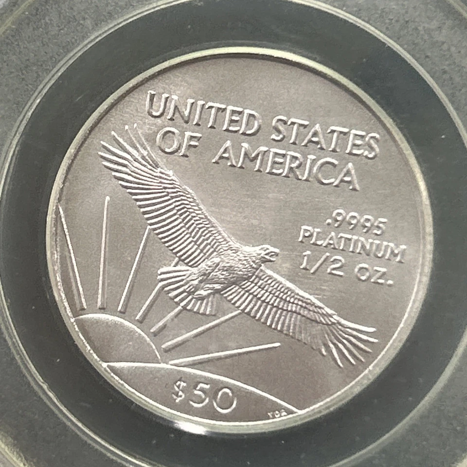 SASA 2004 $50 1/2 oz American Platinum Eagle .9995 Fine Coin PCGS MS69 - Image 4 of 4