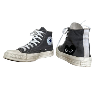 Converse Damen Sneaker grau Comme Des Garcons Play x Größe UK 7 EU 40 CTAS sehr guter Zustand