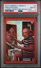 2024 Cardsmiths Currency Pablo Picasso Garnet Gemstone Refractor RC Card PSA 8