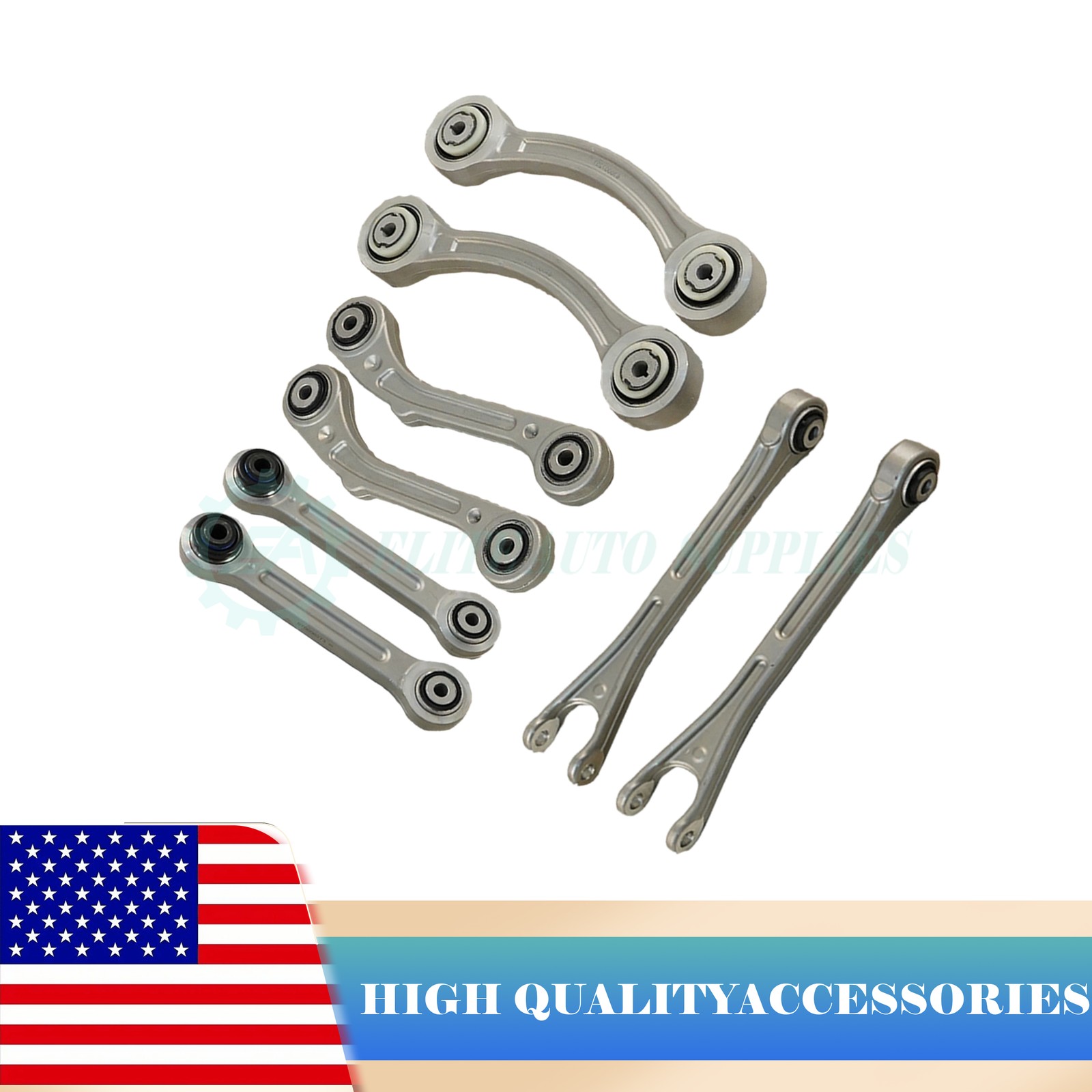NEW 8PCS Rear Suspension Control Arm Set Fit Maserati Ghibli Quattroporte 14-16