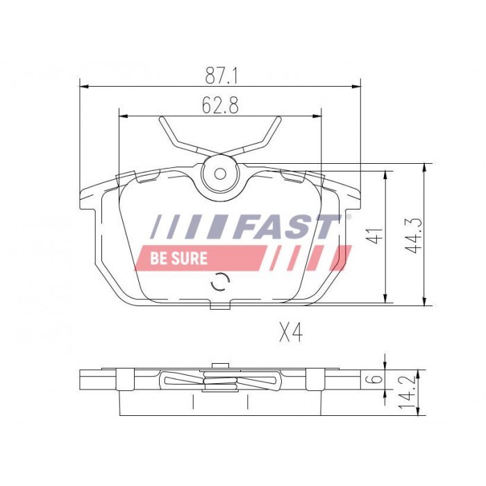Plaquette de frein arrière Alfa Romeo 164 sans poussière noire pour Lancia Thema 2.0 jantes propres