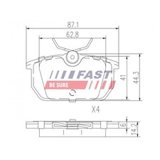 Plaquette de frein Alfa Romeo 164