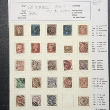 Great Britain Vintage Stamp Collection - Starting at 4% - CV $1,453 - Lot #10694