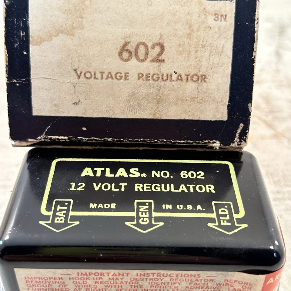 NEW Vintage Atlas 602 Voltage Regulator CHRYSLER DODGE JEEP PLYMOUTH 12 Volt - Image 2 of 4