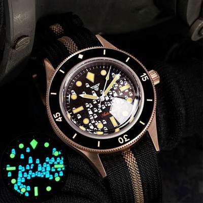 New CUSN8 Solid Bronze 40mm 50-Fathoms Japan NH35 PT5000 Automatic Watch for Men